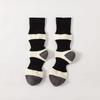Lantern Socks, Women's Color-blocking Mid-calf Socks, Slightly Pressed Striped Women's Socks, Cotton Long Calf Socks