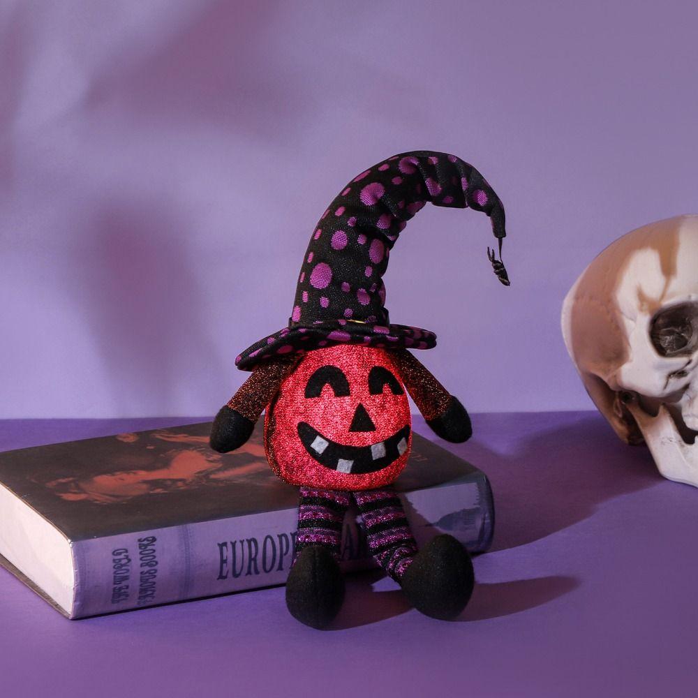 

Funny Glowing Witch Adornment Led Luminous Happy Halloween Decorations Garden Yard фиолетовый
