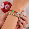 2Pcs/Set The New Christmas Series Of Rice Beads Christmas Tree Snow Bracelet Ladies Fashion Elegant Charm Jewelry Gifts