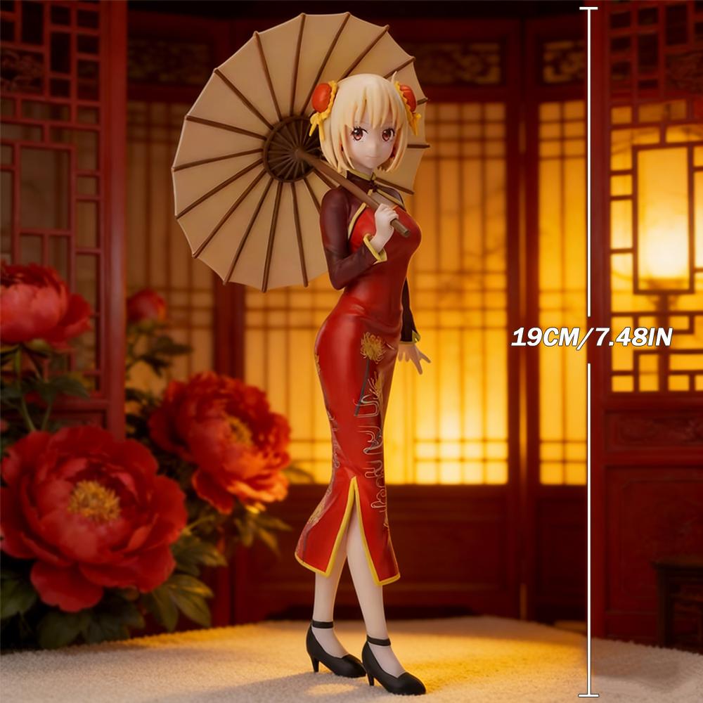 

1pc Red Cheongsam Girl Figure — Atmospheric Desktop & Car Decor Collectible Statue, Must-Have Gift for Birthdays & Festivals.