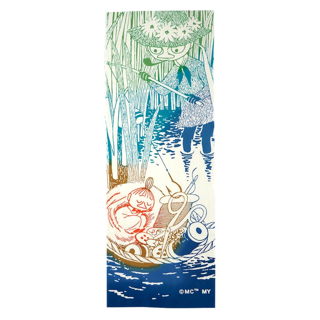 JIKAN STYLE Moomin Nordic Tenugui Hand Decorative Tapestry Little 33 x 90 51022 Gift, Chū-dyed Towel, (Snufkin & My), Approx. cm,