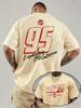 202526 Zomer Disney McQueen 95 Bedrukt Puur Katoen T-shirt Modieus Los Casual Korte Mouwen voor Zowel Mannen als Vrouwen