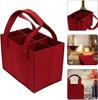 Reusable 6 Compartment Wine Tote Bag Felt Cup Holder Camping Glass Carrier Or Beer Drink Picnic Wedding Bbq Party Supplies