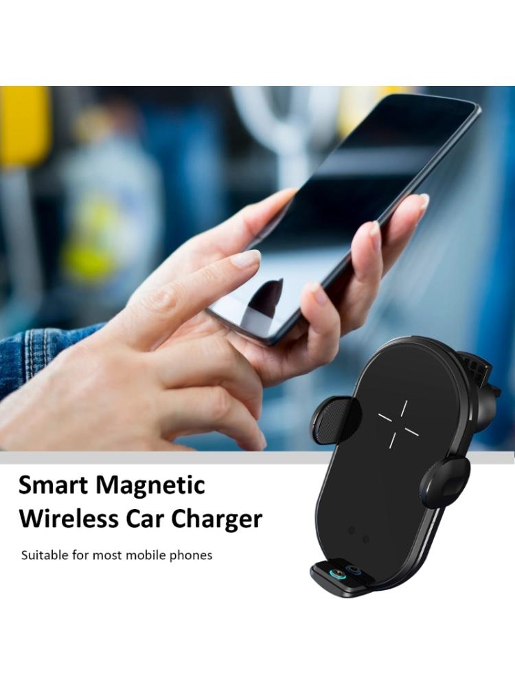 15W Magnetic Charging Holder for 15 14 13 12 Glass Panel Stand Auto Clamping Car Air Vent Phone Wireless Charging Stand