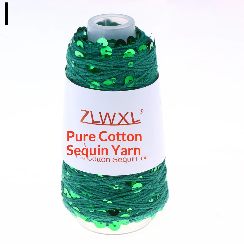 Sequin Cotton Yarn 50g Ball Glitter Thread for DIY Handmade Clothing Accessories Knitting Material Craft