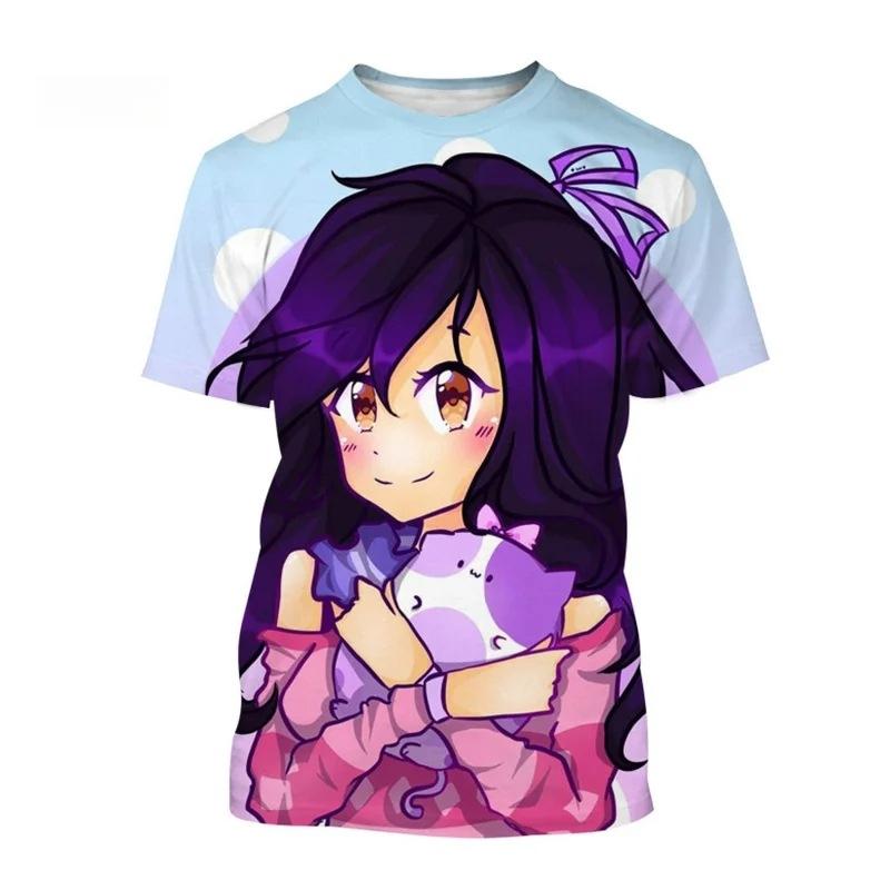 Summer Round Neck 3D Kawaii Ifuma Pattern Printed Top Fashionable Casual Short Sleeved Women's T-shirts