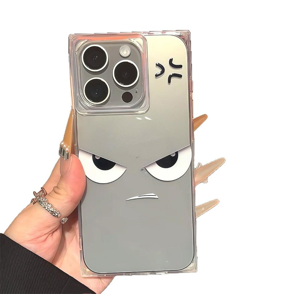 For IPhone16pro Mobile Phone Protective Cover Airbag Anti-fall Mobile Phone Case Ice Crystal Square Transparent Frosted New Style