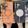 Back with Rhinestones With MagSafe Magnetic Case For Samsung S26 Ultra S26 Plus Galaxy S26 + Glitter Camera Protect Cover