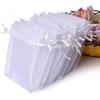 Hopttreely 100PCS Premium Sheer Organza Bags, White Wedding Favor Bags, 4x4.72 Jewelry Gift Bags for Party, Jewelry, Christmas, Festival, Bathroom