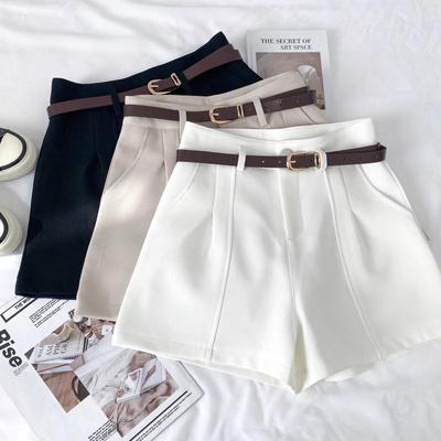 Spring/Summer 2025 Women's High-Waisted A-Line Wide Leg Vintage-Style Casual Shorts