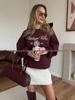 Trendy Oversized Thickened Round Neck Hoodie with Stylish Print for Autumn and Winter