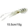 Artificial Floating Octopus Bait 15.5cm Glowing Soft Octopus Bait 3D Eyes Snapper Fishing Soft Lures Outdoor Fishing Accessories