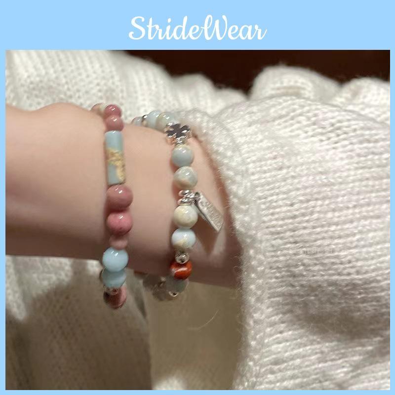 Ethnic Vintage Style Ceramic Bracelet With Cross And Sphere Design Couples For