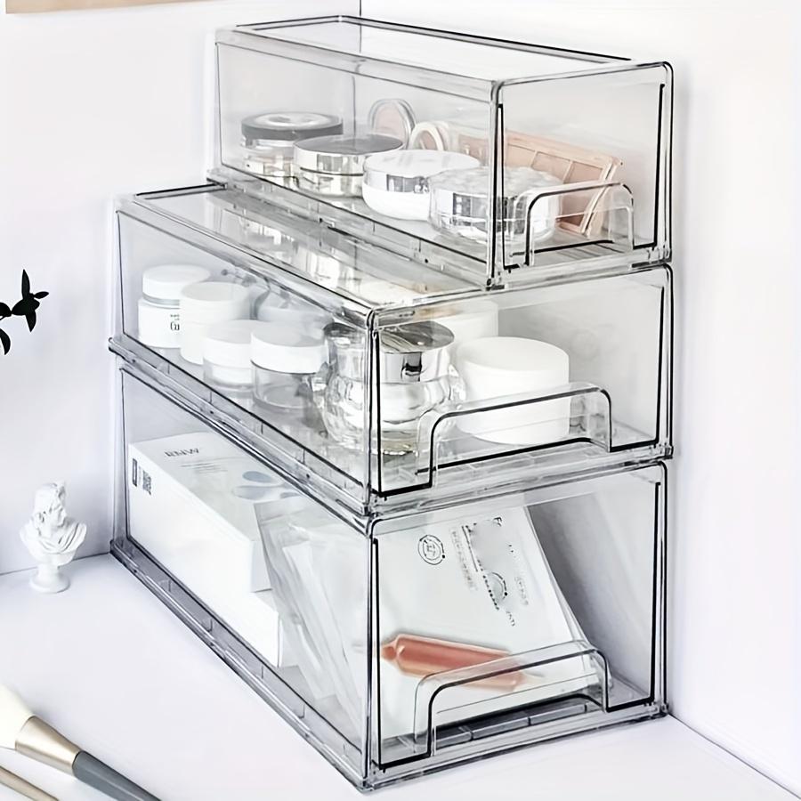Acrylic Cosmetic Organizer with Drawers - Transparent Dust-Proof Large Capacity Storage for Bathroom