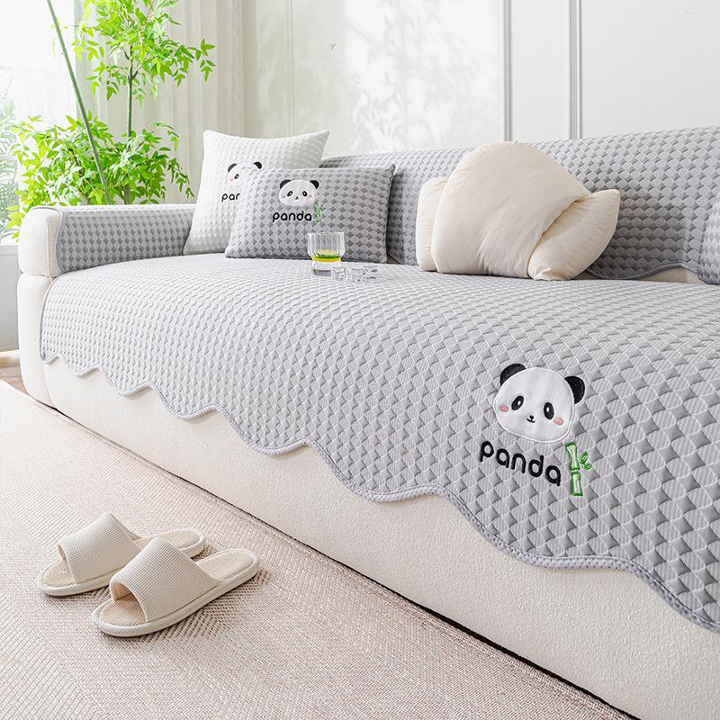 Solid Color Special-Shaped Cooling One-Piece Combination Sofa Seat Cushion  Summer New Cooling High-End Sofa Cover