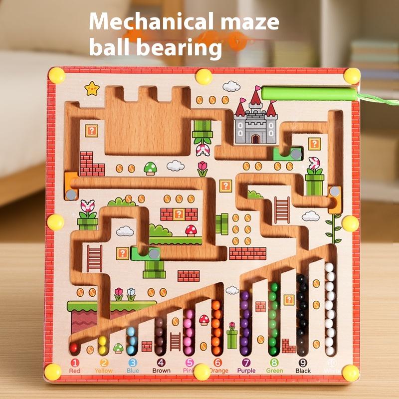 1 Set Color Matching Montessori Toy Magnetic Color And Number Maze Learning Education Toys Concentration Training For Child Gift