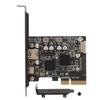 PCIe To USB Gen 2 10Gbps PCI Express Expansion USB Type Type Front Type E USB Type C PCI Express Card for Desktop Computers 3.2 Card, Card, A, C,