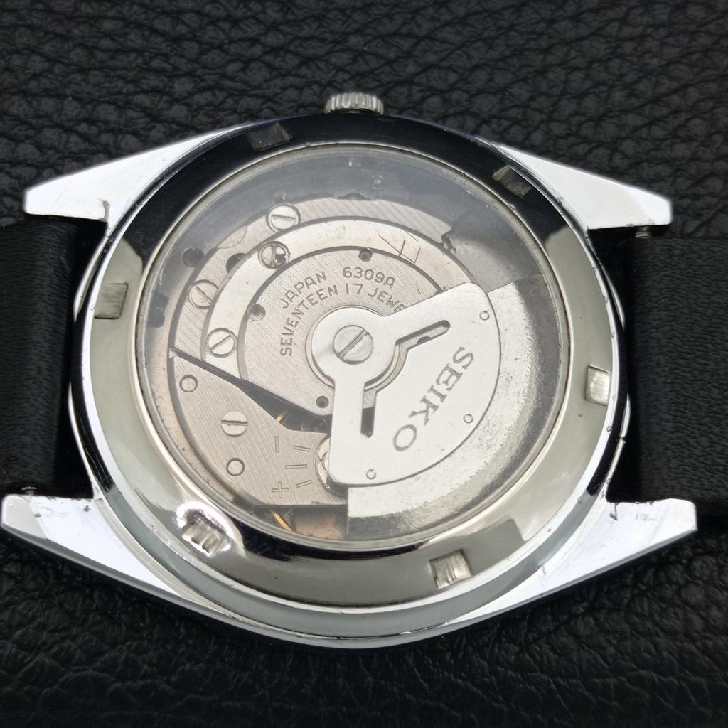 JAPAN VINTAGE REFURBISHED SEIKO 5 AUTOMATIC MENS BLACK DIAL WATCH A444242-1