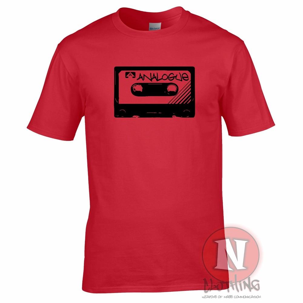 Analogue Cassette TShirt Rave Music House Cool Old School Retro Tape Tee Tshirt 2XL