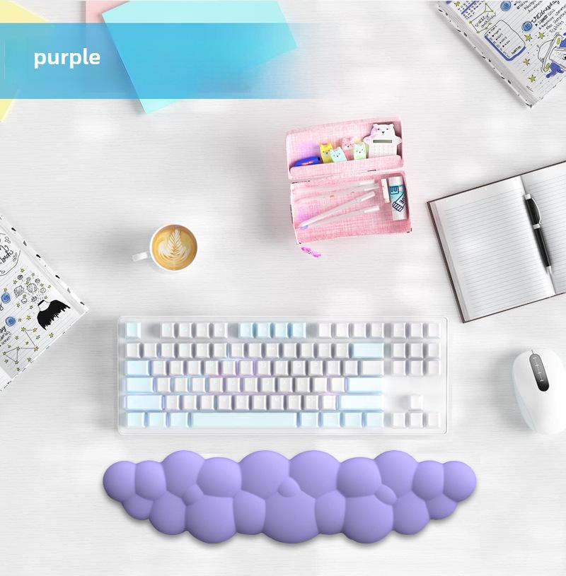 Vendita Calda Supporto da Polso in Memory Foam a Tinta Unita per Tastiera per Digitazione su Desktop