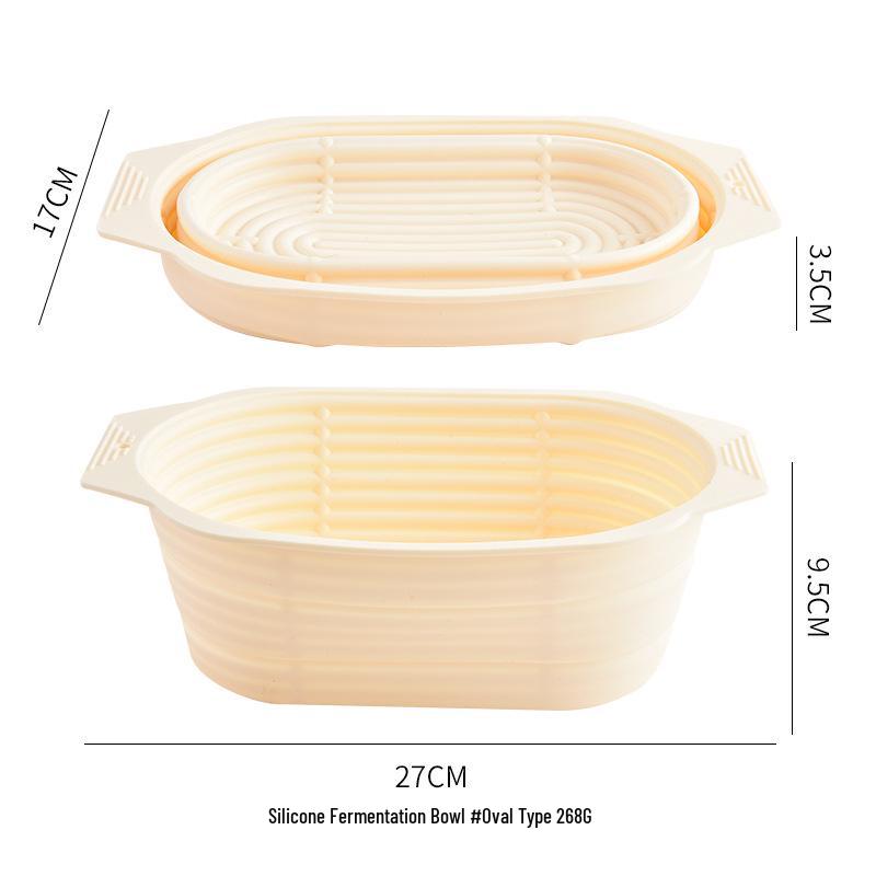 Silicone Bread Fermentation Bowl - High Temp, Food-Grade, Foldable Basket