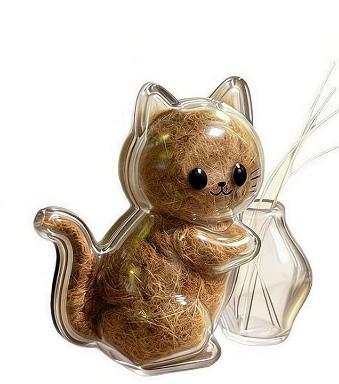 Cat Hair Keepsake Storage Box Magnetic Refrigerator Sticker Container for Pet Fur Collection and Preservation