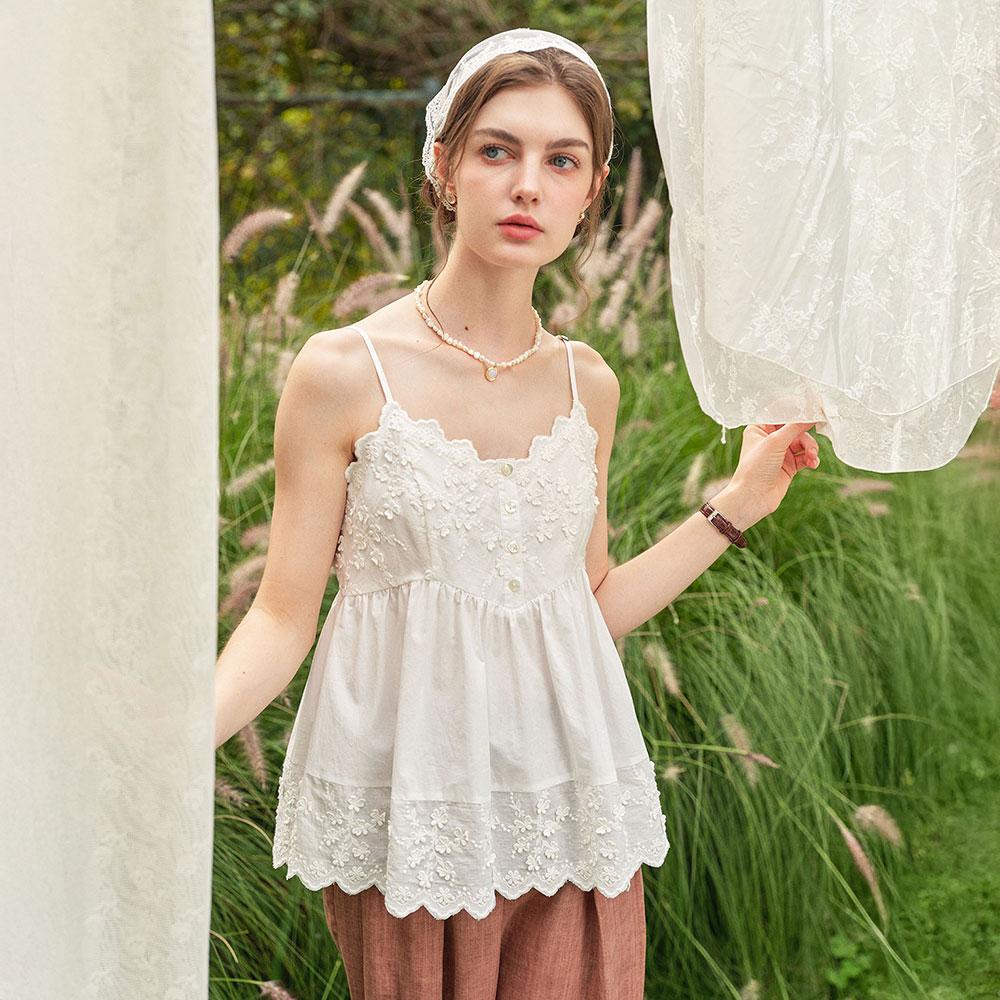 Simpeulleteulo Sr_Cover-Up Lace Vest Camisole