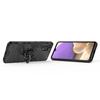 Samsung Galaxy A32 4G case.(Black) PC + TPU Silicone Dual Layer Heavy Duty Armor Cover Case with Ring Kickstand For Samsung A32 4G