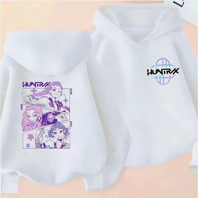 

Зимнее детское однотонное худи с мультяшным аниме-принтом, удобное, модное, теплое, милое худи 130cm