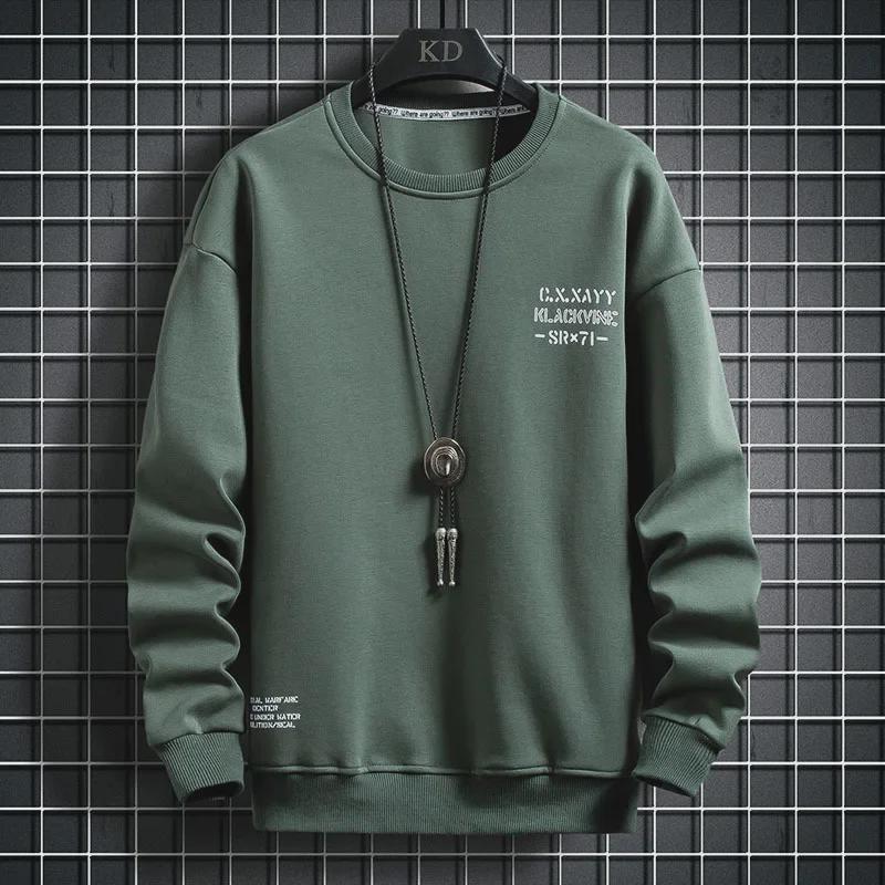 2021 Men's Autumn Embroidered Long Sleeve Round Neck T-Shirt Sweater