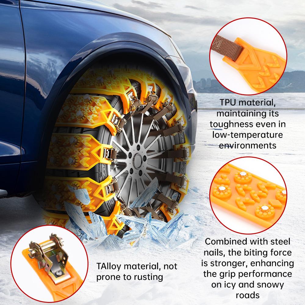 Car Tire Anti-skid Chain Outdoor Snow Emergency Car Snow Universal Anti-skid Ice Breaking Anti-skid Chain Off Road Accessories