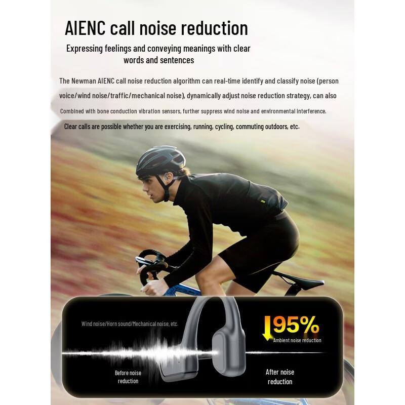 Newmine BC-F3 Bone Conduction Sports Bluetooth Earphones