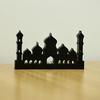 Handmade Wood Acrylic Castle Ornament For Tabletop Windowsill Bookshelf Display Middle Eastern Festival Celebration