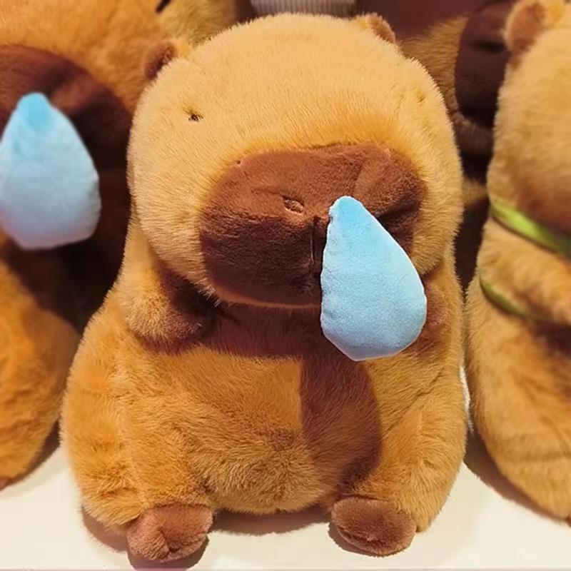 Niedliches Nasenbohrendes Capybara Plüschtier Ziehbares und Vibrierendes Anhängsel mit Zeichentrickfigur 35cm