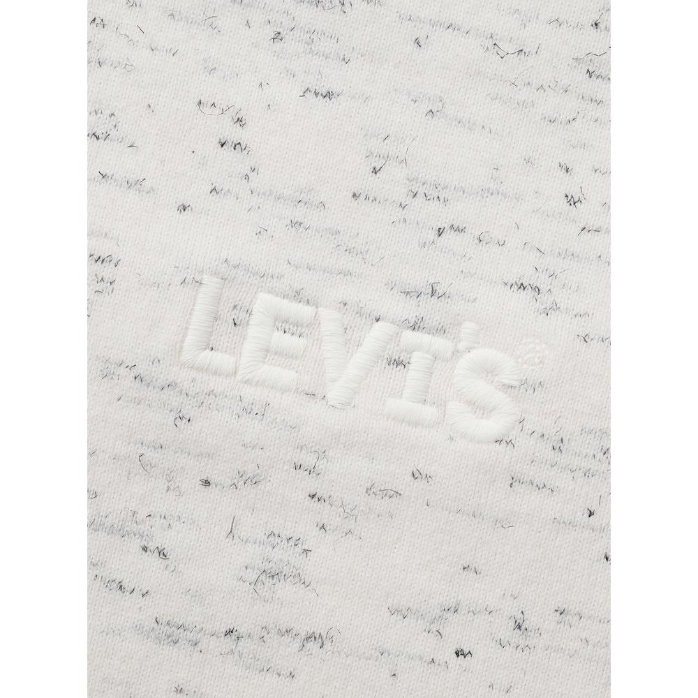 Levis Casual Comfortable Simple Embroidered Logo Ribbed Crew Neck Short Sleeve T-Shirt Men T-Shirts Gray 003MZ-0001