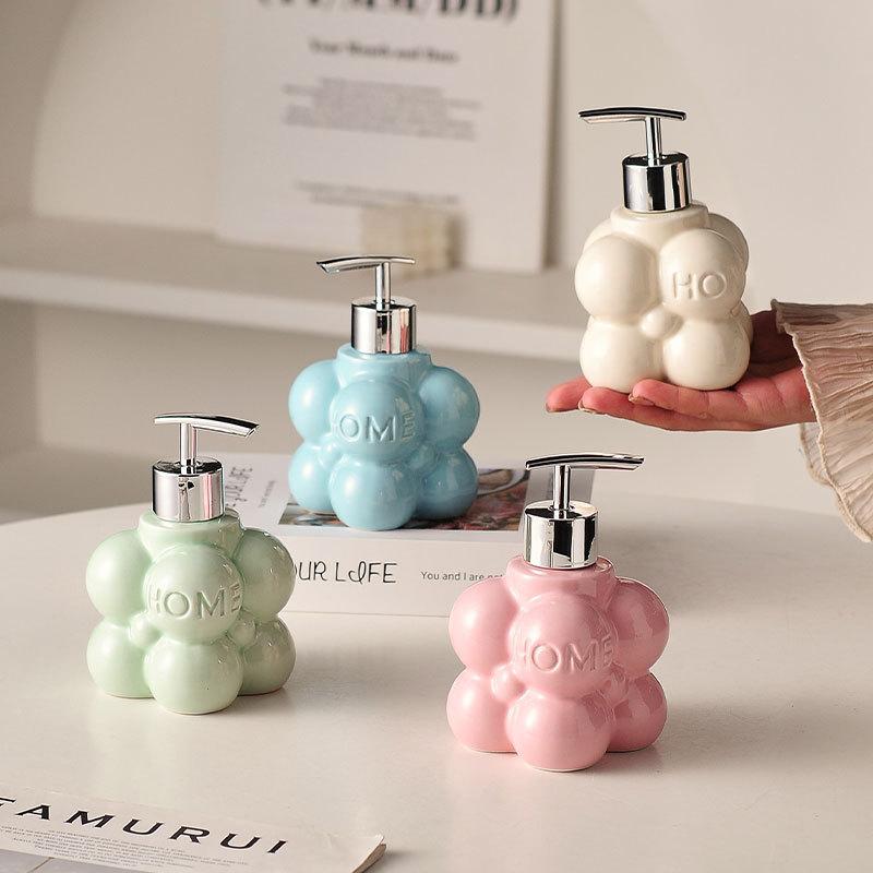 Kreative Keramik-Lotionflasche Hotel Handwaschmittel Shampoo Shampoo Spender Seifenspender Badezimmerzubehör Badezimmerzubehör