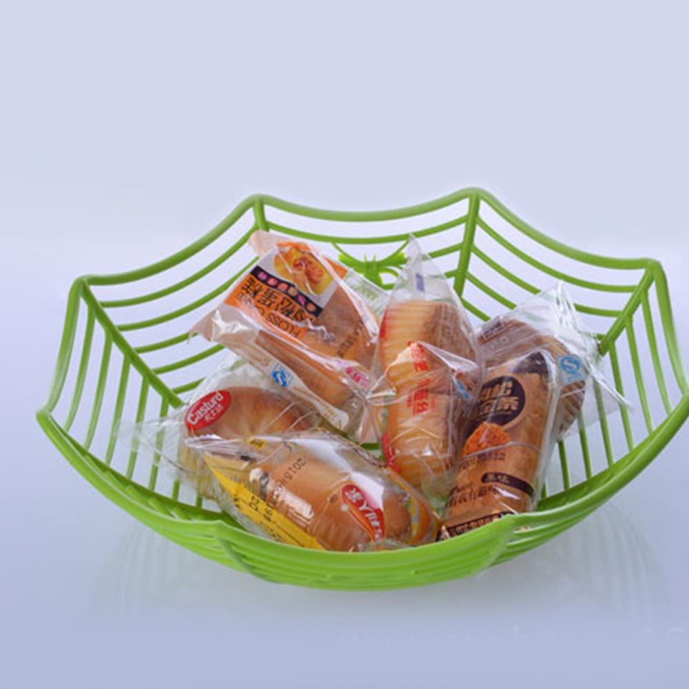 Spider Web Fruits Candy Basket Plastic Spiderweb Bowl Halloween Party Decor