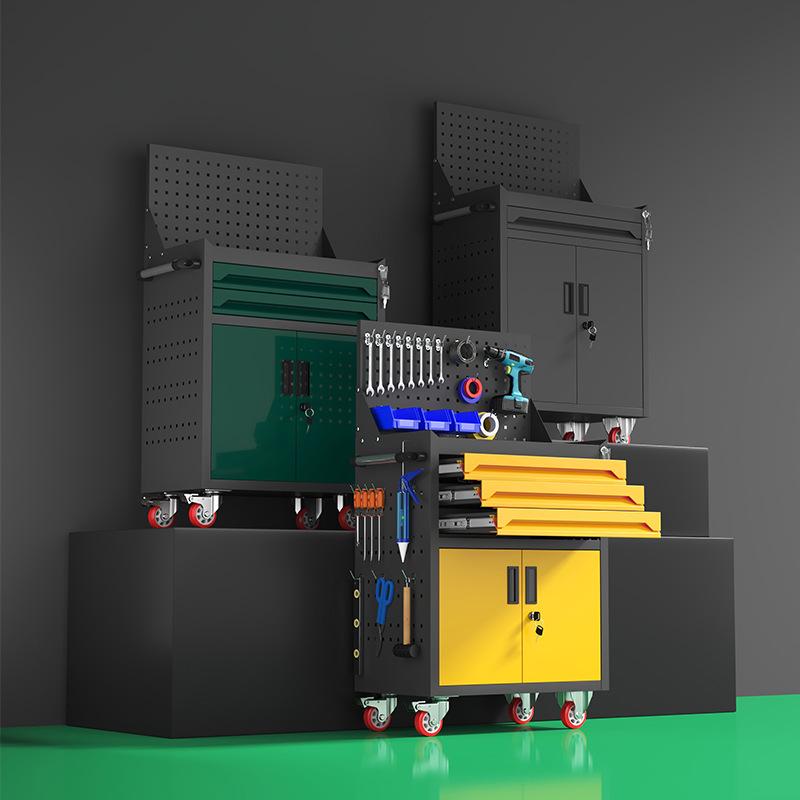 Mobile Multifunctional Tool Cart: Compact Iron Cabinet for Workshop and Auto Repair