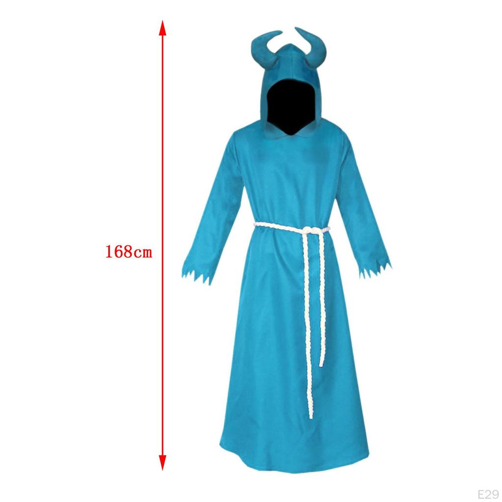 Cosplay Costume Robe with Hood Dress up Hooded Uniform Knight Witch Cape for Carnival Party