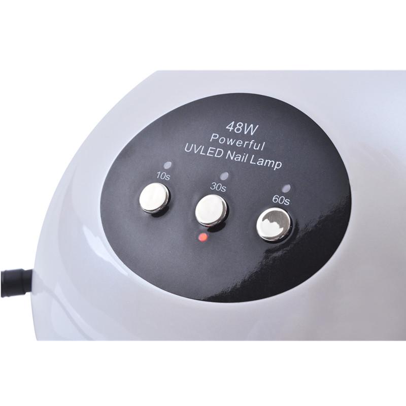 48W UV LED lampy na nehty Vysoušeč nehtů Vytvrzování se spodním inteligentním senzorem 10S 30S 60S časovač