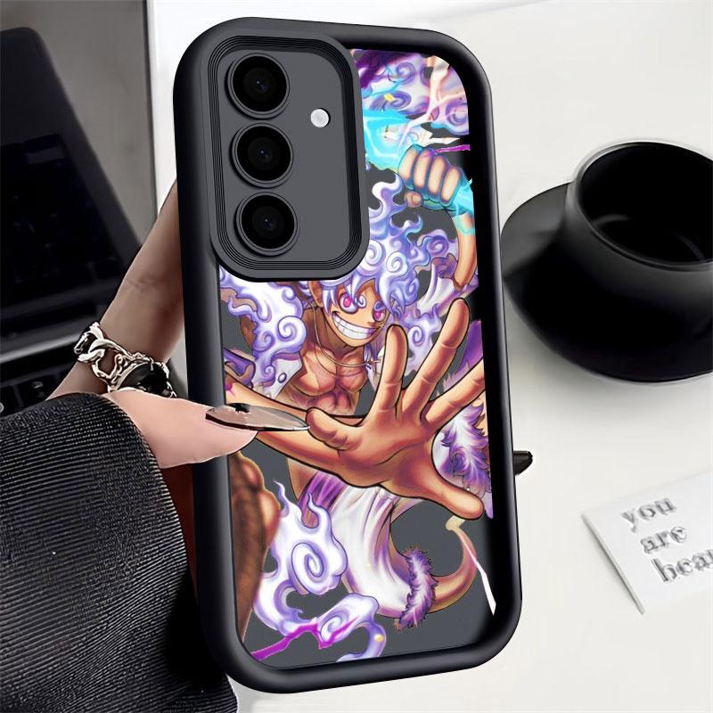 One P-Piece Sun God Nika Luffy Phone Case For Samsung S26 S25 S24 S23 S21 S20 Ultra For Galaxy S25 S24 FE S26 Plus Funda Cover