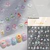 Gold Stamped Snowflake Stars White Christmas Tree Red Bowknot Cute 3D Nail Art Stickers Xmas Lovely Manicure Decals