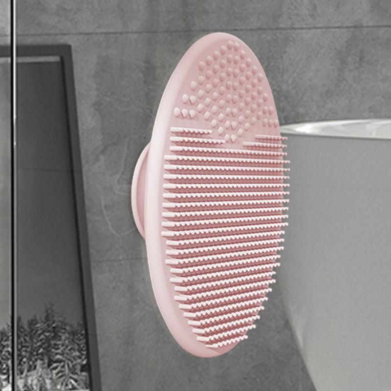Baby Scalp Scrubber Baby Bath Hair Brush Soft Silicone Cleaning Tool for Cradle Cap Suction Cup Massage Comb for Boys Girls
