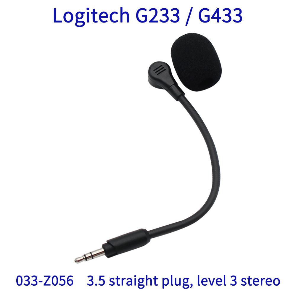 Replacement Game Mic Boom for Logitech G433 G233 GPro GPROX Gaming Headset Mic 3.5mm 3-pole Stereo Microphone