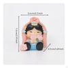 Hui'an Female Woman Figurine Miniature Cartoon Collectible Desk Ornament for Journeyers,