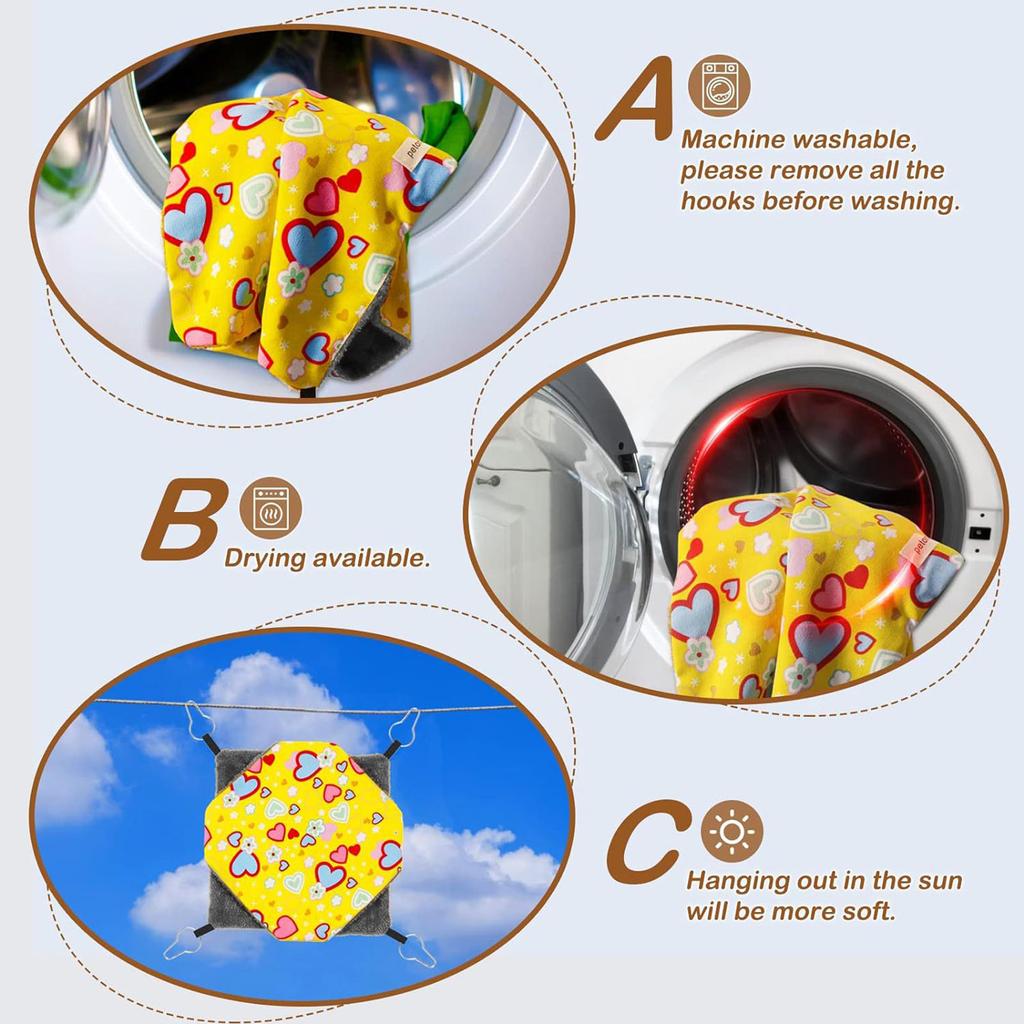 Colorful Print Ferret Hammock Hanging Tunnel Set for Small Animal Cage Bird Squirrel Chinchillas Nest Pets Supplies