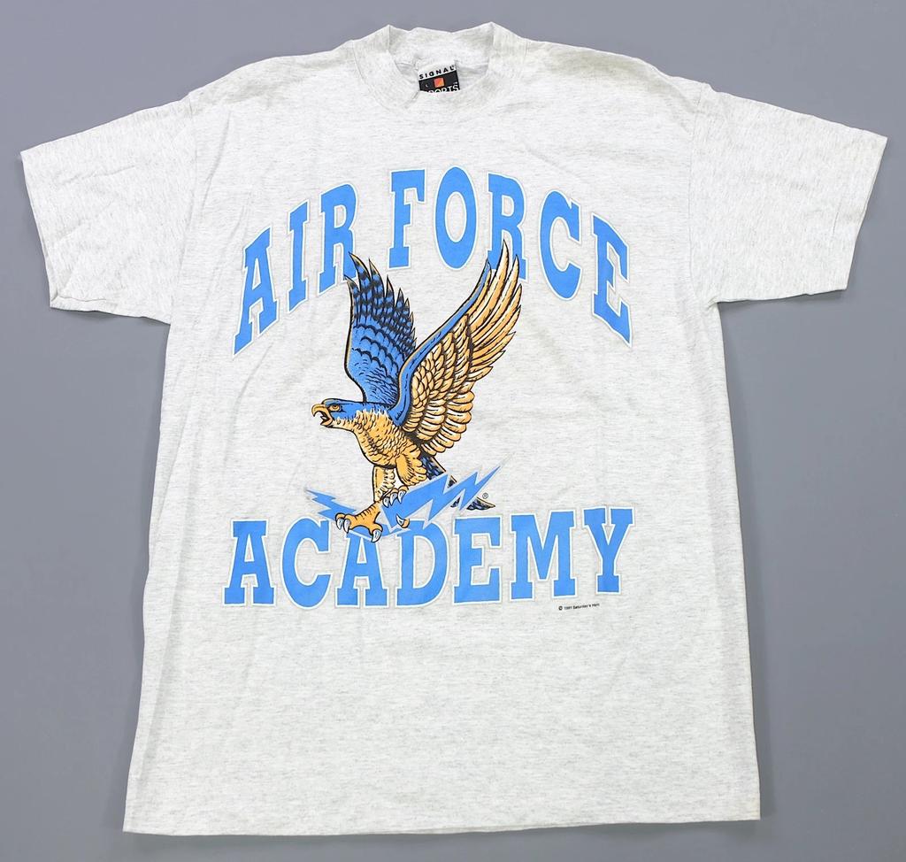 Rare VTG SIGNAL SPORTS United States Airforce Academy 1991 Eagle T Shirt 90s L