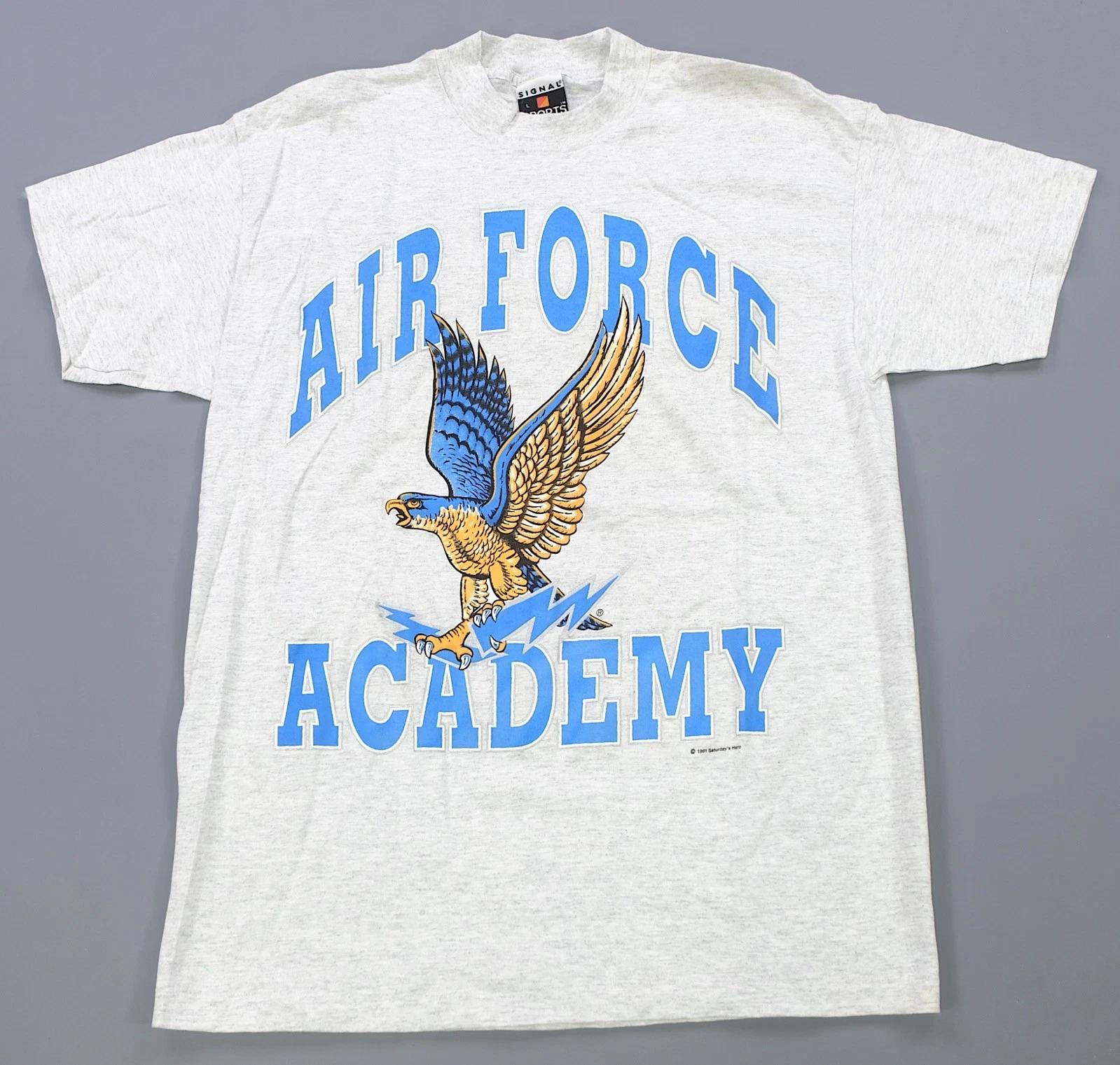 Rare VTG SIGNAL SPORTS United States Airforce Academy 1991 Eagle T Shirt 90s L 3XL