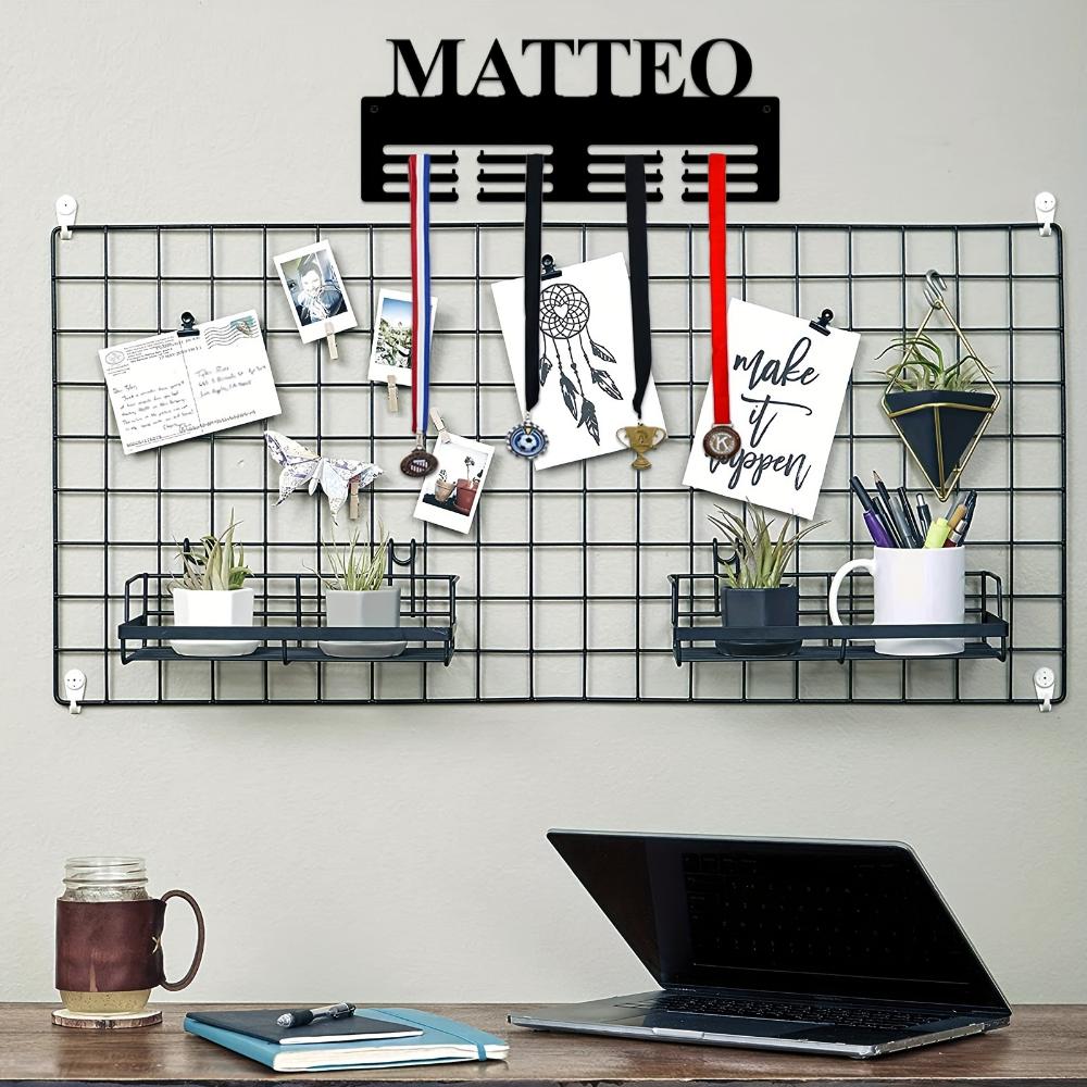 Benutzerdefinierter Metallmedaillenhalter Wandhalter Display Personalisierter Namens-Auszeichnungshaken für Zuhause Schlafzimmer Thanksgiving Dekor
