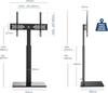 FITUEYES TV Compatible with Wall Mounted TV Height Rack Black Stand, 32-60 Inches, Stand, Adjustable, Rotatable,